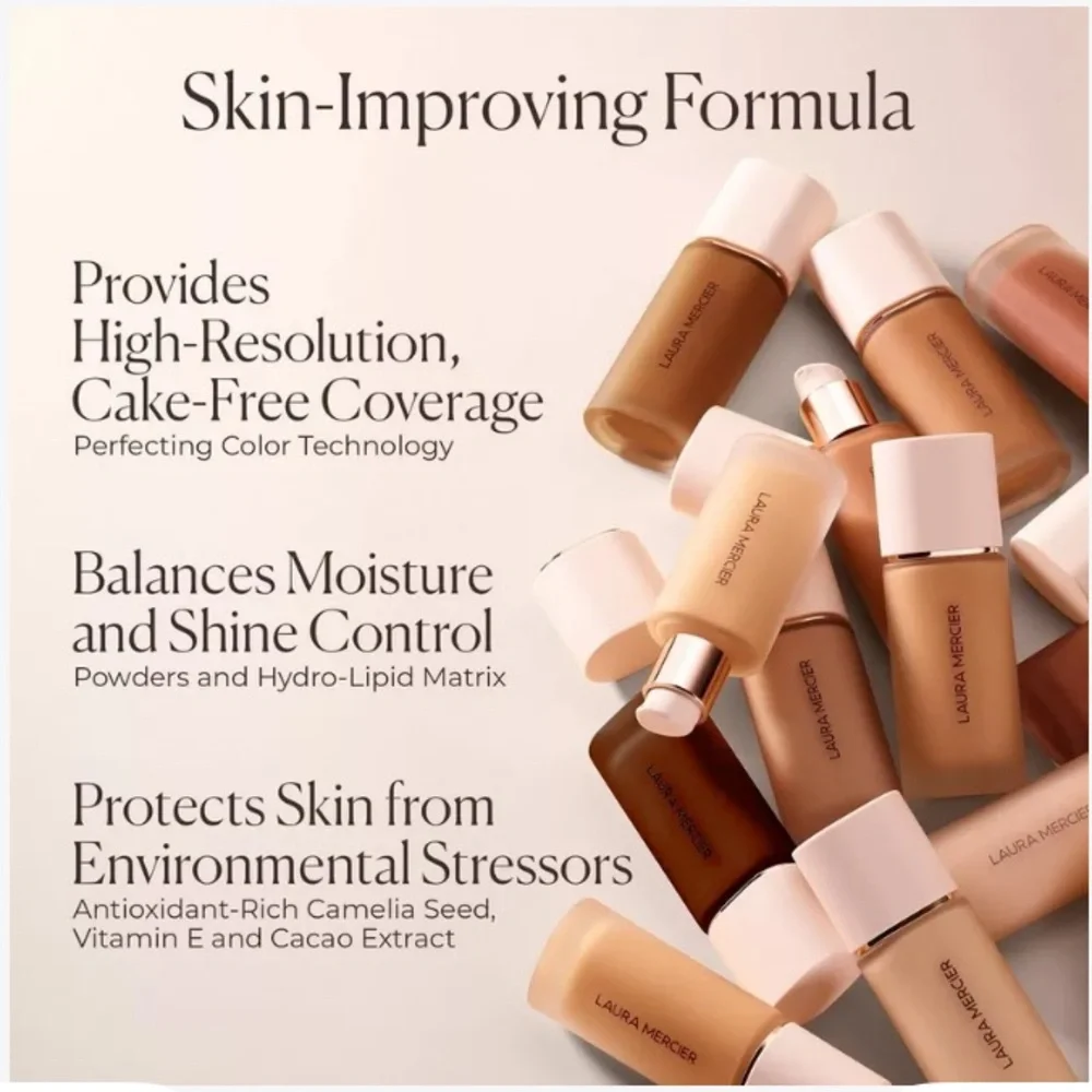 LAURA MERCIER Real Flawless Weightless Perfecting Foundation - 3W0 SANDSTONE